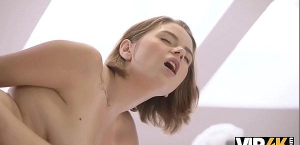 VIP4K. Old dude and his teen hottie try many sex positions together